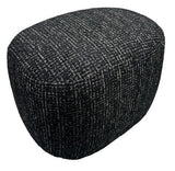 Bella Accent Ottoman - Black & Silver