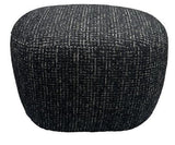 Bella Accent Ottoman - Black & Silver