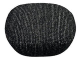 Bella Accent Ottoman - Black & Silver
