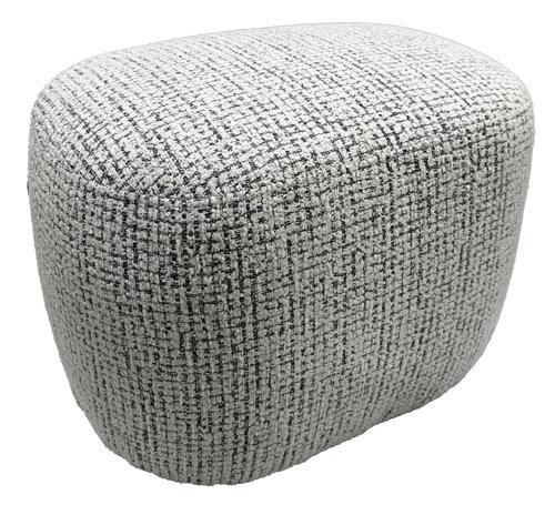 Bella Accent Ottoman - White & Black