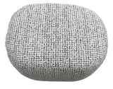 Bella Accent Ottoman - White & Black