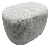 Bella Accent Ottoman - White & Taupe