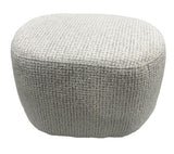 Bella Accent Ottoman - White & Taupe