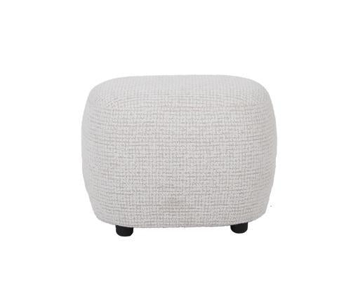 Bella Accent Ottoman - White & Taupe