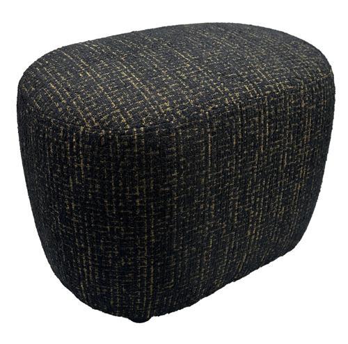 Bella Accent Ottoman - Gold & Black