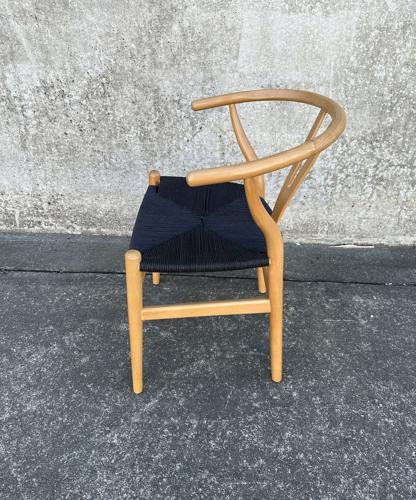 Wishbone Chair - Natural / Black - 540 X 540 X 780