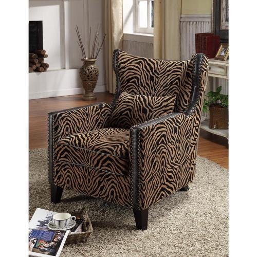 Instinct Occasional Chair & Ottoman Zebra Print