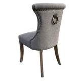 Miami Dining Chair Grey Canvas / Oak - 570x610x950 Seat Height: 520mm