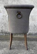 Miami Dining Chair Grey Canvas / Oak - 570x610x950 Seat Height: 520mm