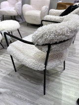 Sienna Forged Accent Chair - Forged Hammer Frame