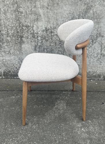 Oscar Dining Chair - Linen Fabric - 520x520x830 Seat Height: 470mm