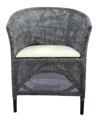 Kuta Armchair - Black / Grey Wash & Oatmeal