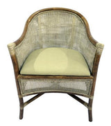 Sanur Armchair - Smoke Grey / White Wask & Oatmeal