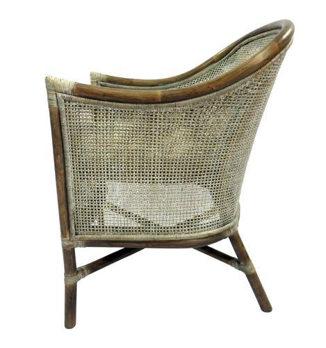 Sanur Armchair - Smoke Grey / White Wask & Oatmeal