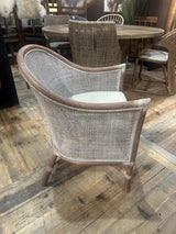 Sanur Armchair - Smoke Grey / White Wask & Oatmeal