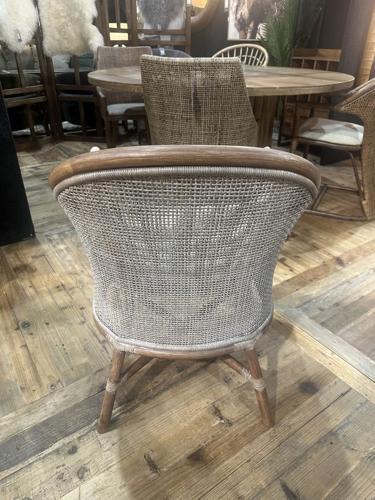 Sanur Armchair - Smoke Grey / White Wask & Oatmeal