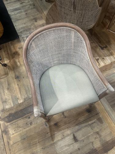 Sanur Armchair - Smoke Grey / White Wask & Oatmeal