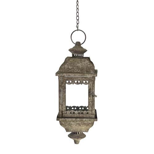 Antique Metal Hanging Lantern - 155 X 155 X 410