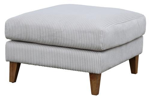 King Henry Ottoman - Light Grey