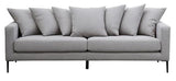 Capri 3 Seater Sofa with 7 Scatter Cushions Grey