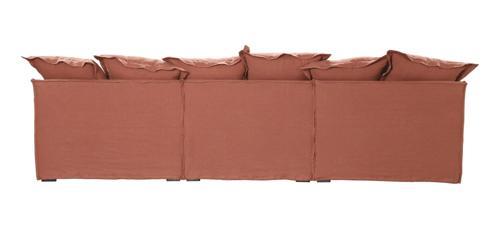 Oasis Washed Linen Dream Sofa Right - Rust 100% Belgian Linen