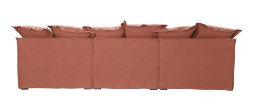Oasis Washed Linen Dream Sofa Centre - Rust 100% Belgian Linen