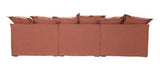 Oasis Washed Linen Dream Sofa Centre - Rust 100% Belgian Linen