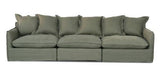 Oasis Washed Linen Dream Sofa Left - Olive 100% Belgian Linen