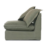 Oasis Washed Linen Dream Sofa Centre - Olive 100% Belgian Linen
