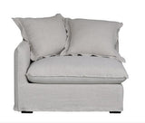 Oasis Washed Linen Dream Sofa Left - Natural 100% Belgian Linen