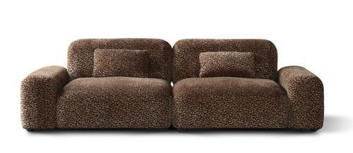 Arcadia Sectional Sofa - Right Hand End - Hunter Brown / Black