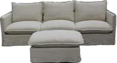 Villa Signature Corner Suite - Ottoman - Salt & Pepper