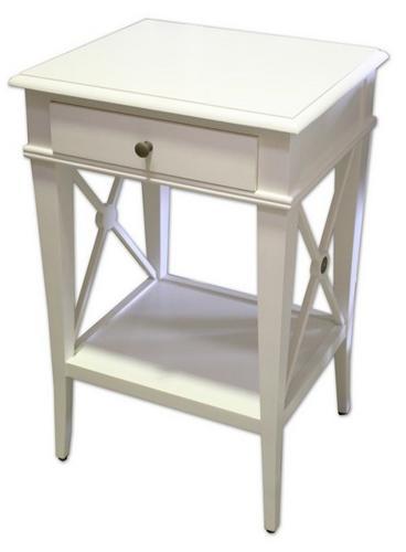 Villa Bedside Table - White - 500 X 440 X 760