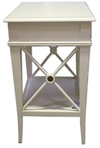 Villa Bedside Table - White - 500 X 440 X 760