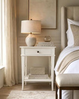 Villa Bedside Table - White - 500 X 440 X 760