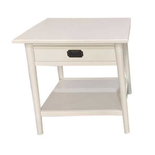 Provence Bedside Table - White - 550 X 550 X 560