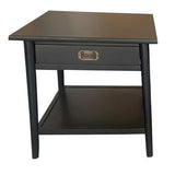 Provence Bedside Table - Black - 550 X 550 X 560