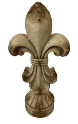 Fleur Di Lis Finial - Indoor & Outdoor - Antique Marble Magnesia Composite