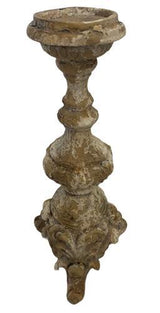 Candle Holder - Indoor & Outdoor - Antique Marble Magnesia Composite - QD5027