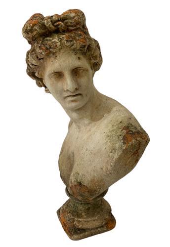 Lady Bust - Indoor & Outdoor - Antique Marble Magnesia Composite