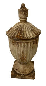 Urn with Lid - Indoor & Outdoor - Antique Marble Magnesia Composite - QD5038