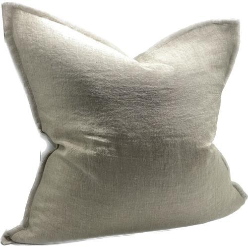 Linen Cushion Cover - Natural Chambray - 550 X 550