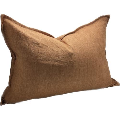 Linen Cushion Cover - Chestnut - 400 X 600