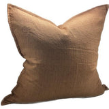 Linen Cushion Cover - Chestnut - 550 X 550