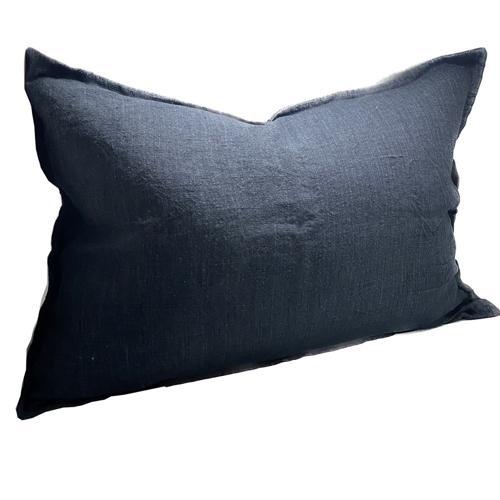Linen Cushion Cover - Charcoal - 400 X 600