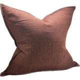 Linen Cushion Cover - Merlot - 550 X 550