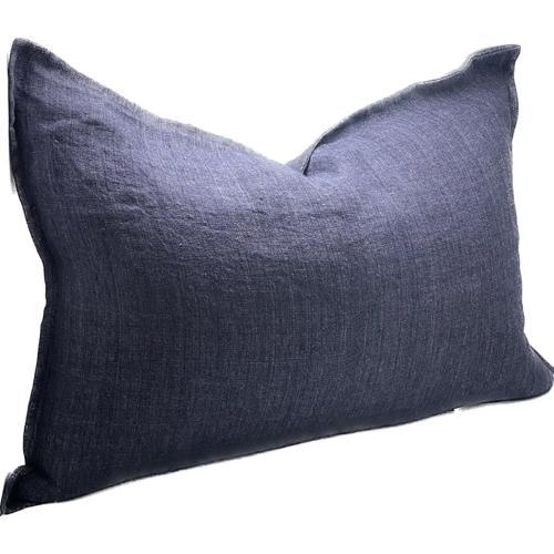 Linen Cushion Cover - Denim - 400 X 600