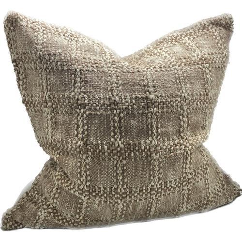 Linen Cushion Cover - Brown - 550 X 550