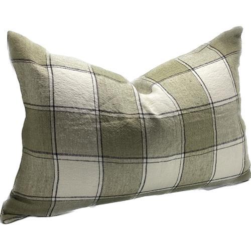 Linen Cushion Cover - Sage - 400 X 600