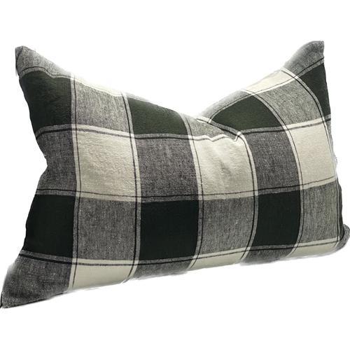 Linen Cushion Cover - Black - 400 X 600 - SC9065